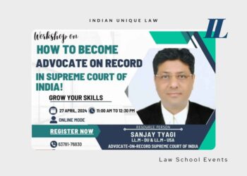 Online Workshop on the topic- “How to become Advocate on Record in Supreme Court of India” at Raffles Law School, Raffles University on 27th April, 2024